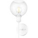 Axel 1 Light 6.5 inch Matte White Wall Sconce Wall Light in Clear Glass